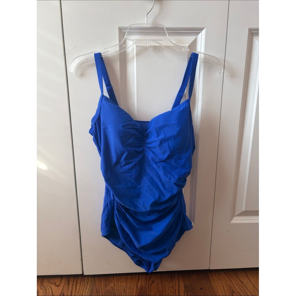 Lands' End Royal Blue One-Piece Swimsuit Size Medium